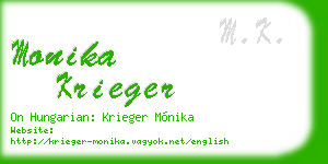 monika krieger business card